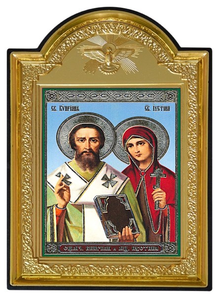 Икона "Священномученик Киприан и мученица Иустина"