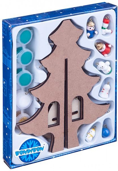 Набор Новогодн.елочка-раскраска с игрушками ВВ4687