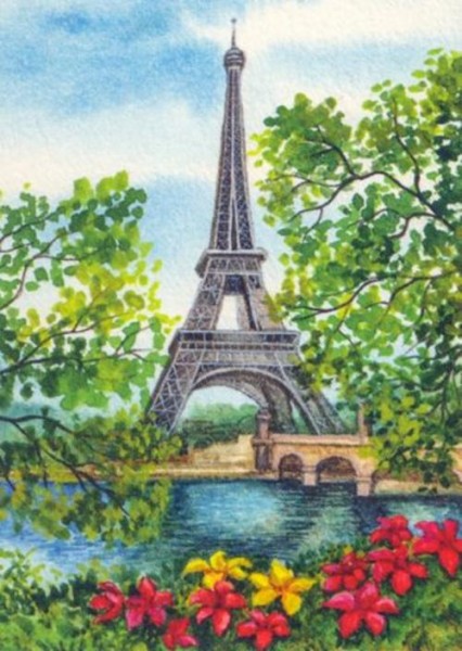 Алмазная мозаика Весна в Париже