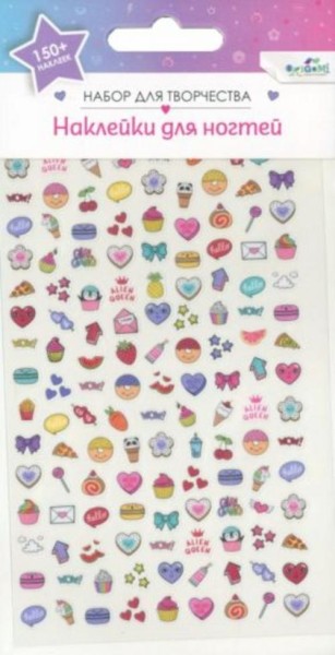 Набор детских наклеек для ногтей Милые сладости