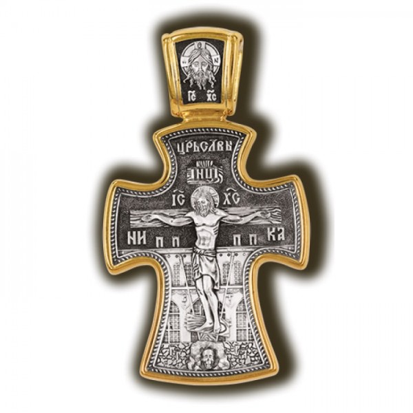 Православный крест: Распятие Христово. Святитель Николай.